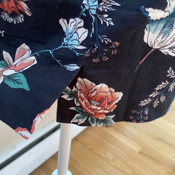 Loft Black Floral Mini Pencil Skirt - Picture 6 of 9